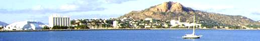 Townsville and Castle Hill from Cleveland Bay.