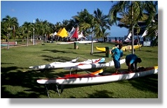 Outrigger training and events are a regular sight at the Strand