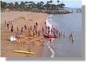 Competitors take to the water in the Strand Swim Series